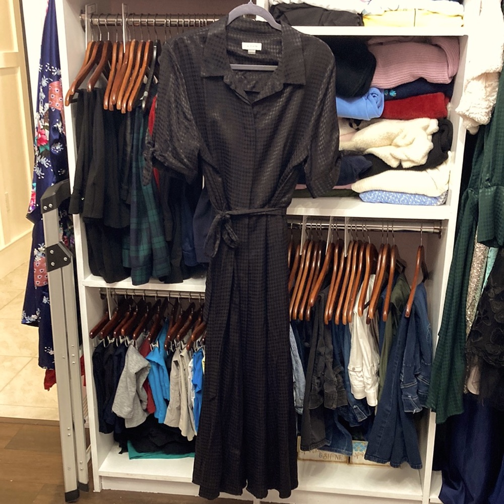 Calvin Klein Black Houndstooth Dress 16